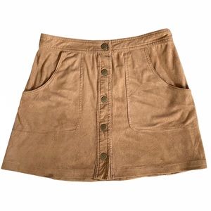 Brandy Melville brown suede skirt
